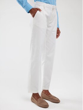 BIG STAR BIG STAR Chinosy DANASI_101_350 Biały Slim Fit