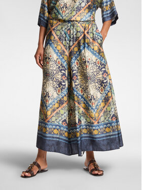 Elena Mirò Elena Mirò Pantaloni di tessuto P078Z000168N002 Blu Cropp Fit