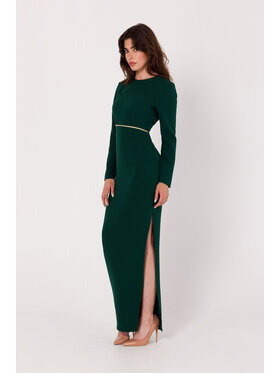 Makover Makover Každodenní šaty K180 Zelená Modern Fit