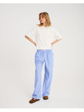 Le Songe Le Songe Spodnie materiałowe RITA Niebieski Basic Fit