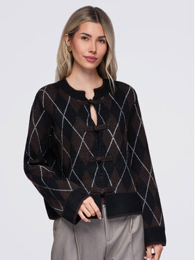 Ombre Ombre Sweter OW-SW-E0035 Czarny Regular Fit