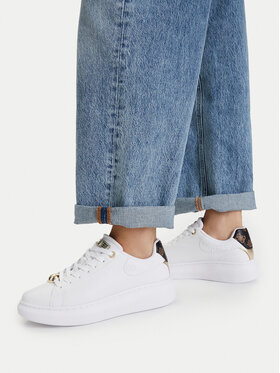 Guess Guess Sneakersy FLTFRE LEA12 Biela
