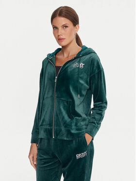 DKNY Sport DKNY Sport Džemperis ar kapuci DP5J9634 Zaļš Regular Fit