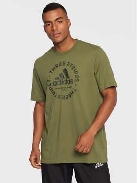 adidas adidas T-shirt HK6766 Verde Regular Fit