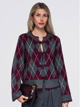 Ombre Ombre Sweter OW-SW-E0035 Szary Regular Fit