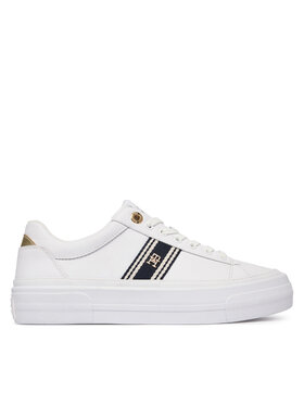 Tommy Hilfiger Tommy Hilfiger Sneakersy Th Foxing Platform Webbing FW0FW09353 Bílá