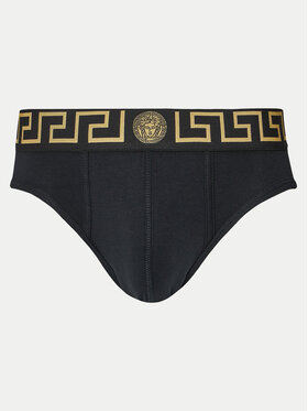 Versace Set Od 2 Para Slip Gaćica AU10180 1A10011 Crna