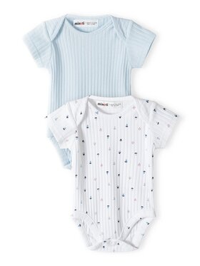 MINOTI MINOTI Komplet 2 par body dziecięcych 13babyrib 8 Niebieski Regular Fit