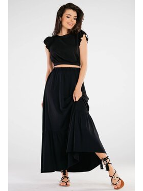Awama Awama Spódnica A431 Czarny Basic Fit