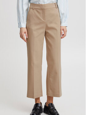 Fransa Fransa Spodnie materiałowe 20611919 Beżowy Regular Fit