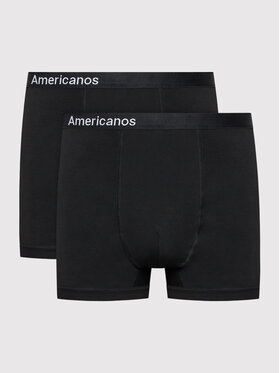 Americanos Americanos Σετ μποξεράκια 2 τμχ Boxers Μαύρο