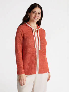 Fiorella Rubino Fiorella Rubino Kardigan M513L007882N026 Pomarańczowy Regular Fit
