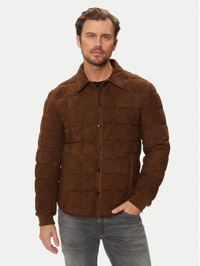 Milestone Milestone Geacă de piele Alfonso 431629 60520 Maro Regular Fit