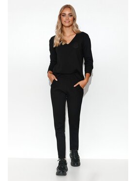 Makadamia Makadamia Dres M782 Czarny Comfortable Fit