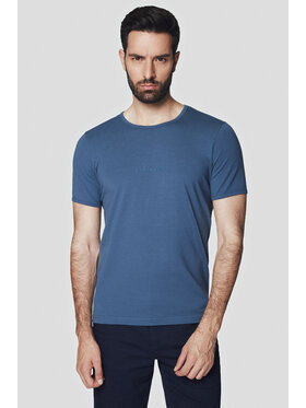 Tシャツ・カットソー VERSACE Men T-shirt Gnawed Blue 10066621A07044 5G540 Versace Outlet: Le Maschere cotton t-shirt - Gnawed Blue