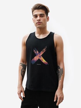 Point X Point X Bezrękawnik BEZRĘKAWNIK Tank Top Męski Czarny Point X Vice Miami Plaża XL Czarny Regular Fit