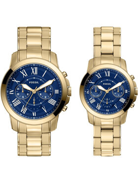 Fossil Fossil Zegarek FS6200SET Złoty