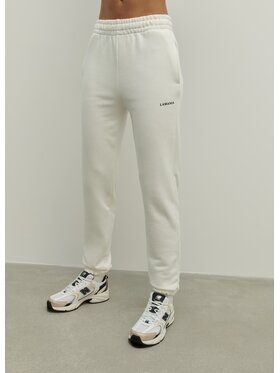 La Mania La Mania Pantaloni da tuta COZY Bianco Classic Fit