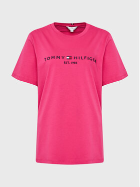 Tommy Hilfiger Curve Tommy Hilfiger Curve Тишърт Ess WW0WW29738 Розов Regular Fit