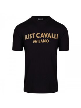 Just Cavalli Just Cavalli T-Shirt 78OAHT06 78PM601 899 Czarny Regular Fit