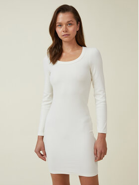 Cotton On Cotton On Igapäevane kleit 2054242 Valge Slim Fit