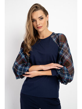 CLICK CLICK Bluzka 70-820 Granatowy Casual Fit