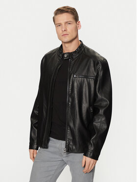 Guess Guess Яке от имитация на кожа M5RL00 WGU60 Черен Regular Fit