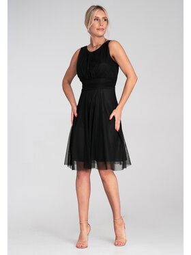 FIGL FIGL Koktejlové šaty M1208 Čierna Flared Fit