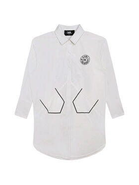 Karl Lagerfeld Kids Karl Lagerfeld Kids Sukienka codzienna Z12252/10P Biały Regular Fit