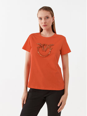 Pinko Pinko T-Shirt Quentin 100535 A15D Pomarańczowy Regular Fit
