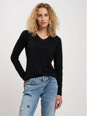 Cross Jeans Cross Jeans Bluzka 56139-020 Czarny Regular Fit