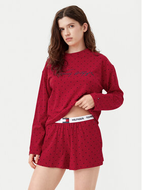 Tommy Hilfiger Tommy Hilfiger Піжама UW0UW05649 Червоний Relaxed Fit