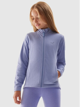 4F 4F Fleecová mikina 4FJAW23TFLEF110-32S Modrá Regular Fit