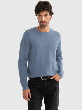 BIG STAR BIG STAR Sweter REYLI_401_160 Niebieski Classic Fit