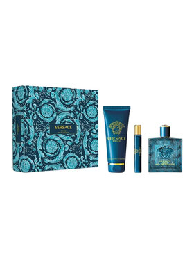Versace Versace Versace Eros zestaw woda toaletowa spray 100ml + woda toaletowa spray 10ml + żel pod prysznic 150ml Zestaw zapachowy