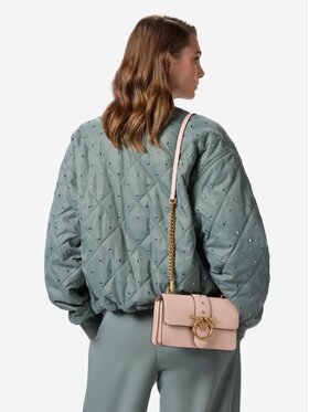 PINKO PINKO Borsa borsa in pelle liscia nera Rosa