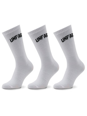 Unfair Athletics Unfair Athletics Комплект 3 чифта дълги чорапи мъжки Curved UNFR22-165 Бял