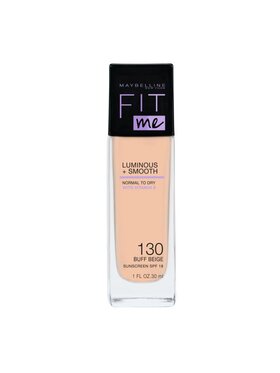 Maybelline Maybelline Fit Me Luminous + Smooth Foundation rozświetlający podkład do twarzy 130 Buff Beige 30ml Podkład czarny