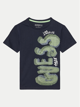 Guess Guess T-Shirt L5GI12K8HM4 Modrá Classic Fit