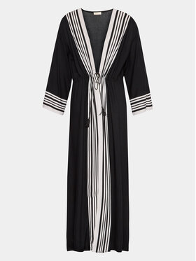 Selmark Selmark Kimono BH595 Czarny Regular Fit