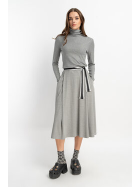 CLICK CLICK Spódnica midi 50-712 Szary Comfort Fit