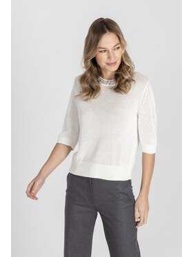 Deni Cler Milano Deni Cler Milano Sweter T-DC-S207-F2-60-11-1 Biały Regular Fit
