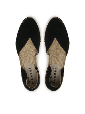 Manebi Espadrile Suede Open-Side Flats K 1.0 O0 Črna