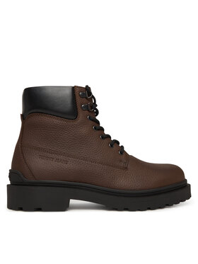 Tommy Jeans Tommy Jeans Kotníková obuv Tjm Lace Up Boot Leather EM0EM01629 Hnědá