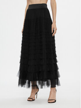 Maryley Maryley Midi sukně 23IB709/14NE Černá Regular Fit