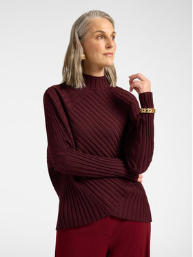 Elena Mirò Elena Mirò Sweter M243E002261N039 Bordowy Over Fit