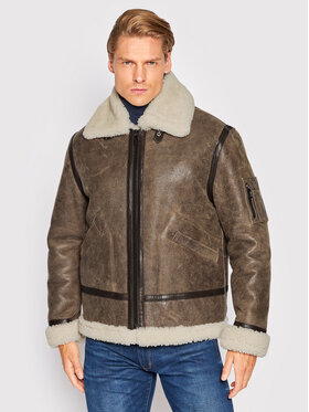 Serge Pariente Serge Pariente Nahkjope New Kennedy Pruun Regular Fit