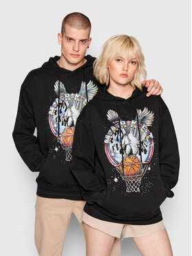 Market Market Majica dugih rukava Unisex Dunking Eagle 397000375 Crna Relaxed Fit
