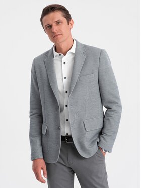 Ombre Ombre Sako OM-BLZB-0108 Šedá Regular Fit