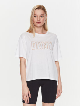 DKNY DKNY Tricou YI2222654 Alb Relaxed Fit